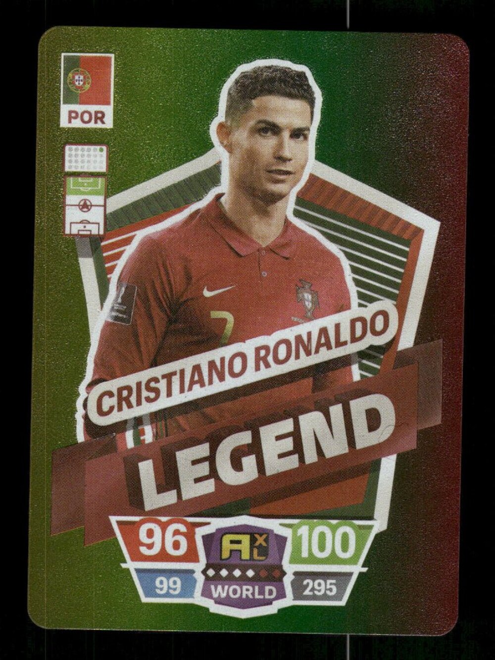 Metallic RAINBOW Cristiano Ronaldo Card Soccer Card PORTUGAL Soccer World Cup